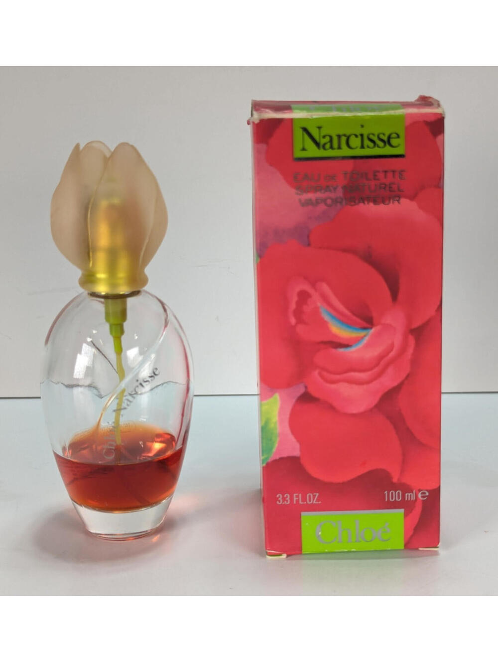 Chloe Narcisse Collector Bottle and Box Discontinued 100 ML 3.3 oz Flower Top